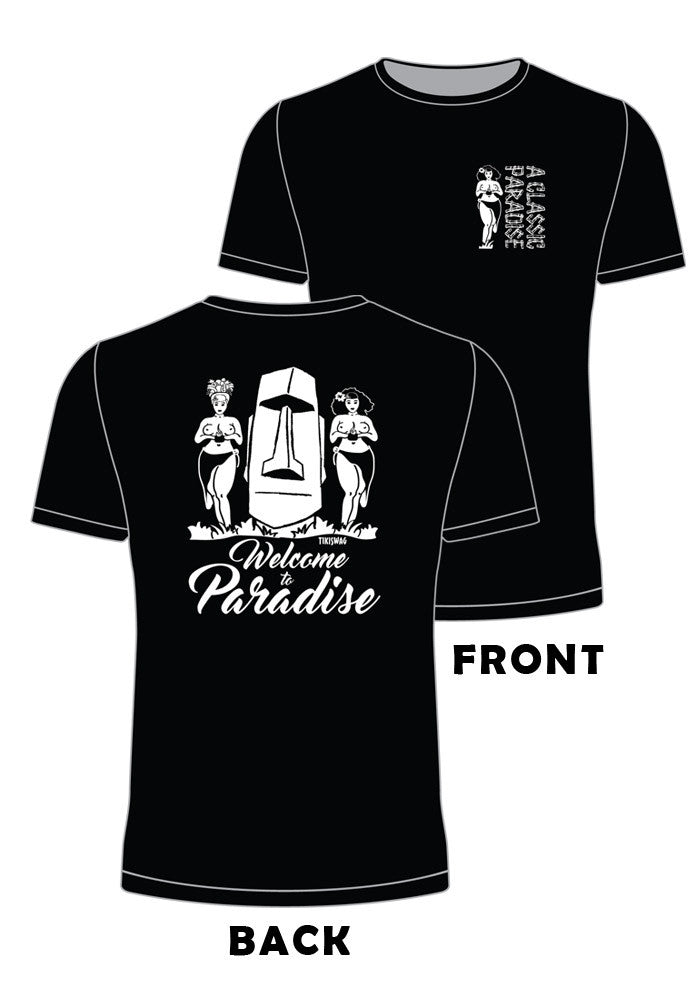 A Classic Paradise "Welcome to Paradise" designed by TIKISWAG T-Shirt, Black