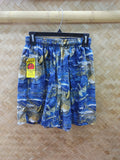 Vintage Fish Cabana Shorts, Blue