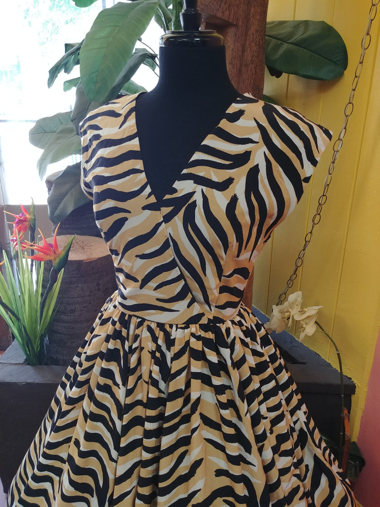 "Final Sale" Painted Tiger Stripes Jolene Patio Dress