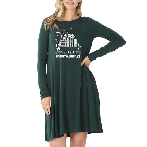 We Boo-Long Together Tunic  Dress with 3/4 Sleeves