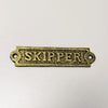 Gold Cast Iron Skipper Door Sign