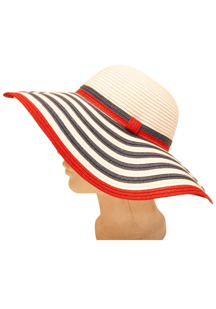 "Final Sale" Americana Striped Floppy Sun Hat