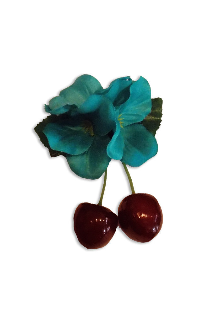 Pinup Cherries - Turquoise