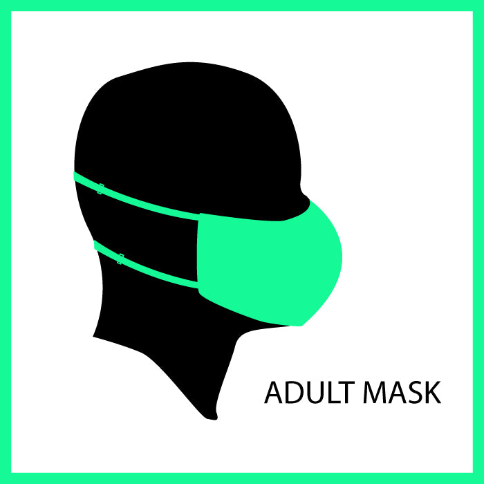 Adult Face Mask Covering, 90's Gecko