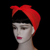 50's Style Retro Neck & Hair Scarf - Red